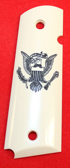Colt 1911 Government & Commander Pistol Grip - Altamont, Classic Panel, Bonded Ivory w/ US Army Scri