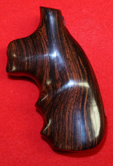 Colt D-frame (Post 1971) Revolver Grip - Hogue, Oversize Finger Groove, Fancy Wood