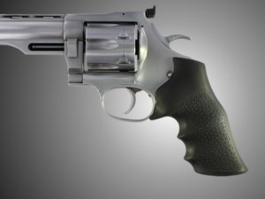 Dan Wesson Large Frame .44 Revolver Grip - .357 MAX (Round Tang) Revolver Grip - Hogue, Oversize Fin