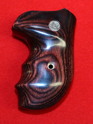 Smith & Wesson J Frame Round Butt Revolver Grip - Altamont, Oversize Finger Groove, Rosewood w/ S&W 