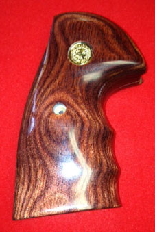 Colt Python Revolver Grip - I&E frame Revolver Grip - Altamont, Oversize Finger Groove, Rosewood w/ 