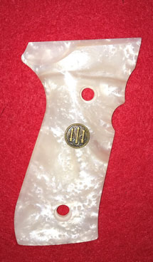 Beretta 92, 96, M9 Pistol Grip Pistol Grip -Altamont, Classic Panel, White Pearl w/ Medallion