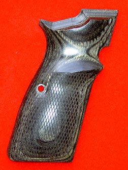 Browning High Power Pistol Grip - Altamont, Ultima Panel, Checkered Silver Black