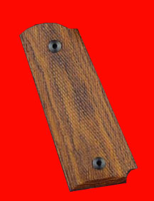 Colt Officer/Defender Model Pistol Grip - Hogue, Classic Panel, Checkered Fancy Wood