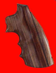 Colt Python Revolver Grip - I&E frame Revolver Grip - Hogue, Oversize Finger Groove, Fancy Wood