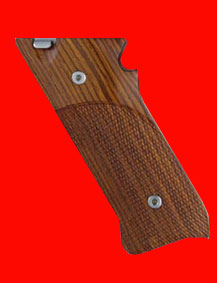 Ruger Mark II (.22) Pistol Grip - Hogue, Classic Panel, Checkered Fancy Wood