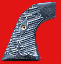 Ruger Blackhawk, Single Six and Vaquero Revolver Grip - Altamont, Classic Panel, Checkered Silver Bl