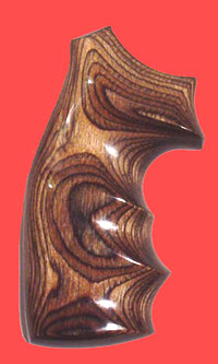 Ruger Redhawk Revolver Grip - Badger, Oversize Finger Groove, Walnut