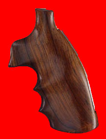 Ruger Security Six Revolver Grip - Hogue, Oversize Finger Groove, Fancy Wood