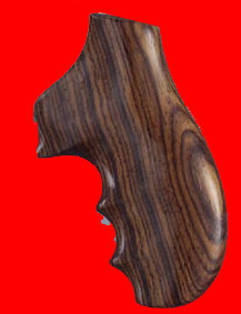 Ruger SP101 Revolver Grip - Hogue, Oversize Finger Groove, Fancy Wood