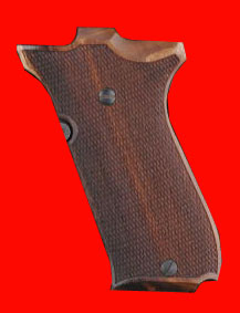 Smith & Wesson Model 39, 439, 539, 639, 52 Pistol Grip - Hogue, Classic Panel, Checkered Fancy Wood