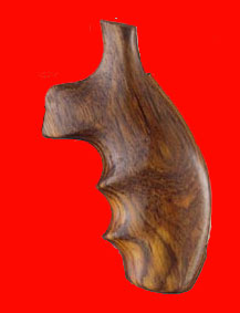 Smith & Wesson J Frame Round Butt Revolver Grip - Hogue, Oversize Finger Groove, Fancy Wood