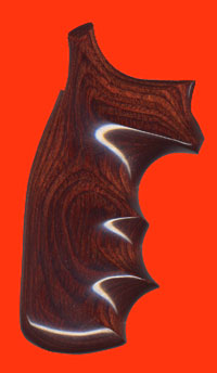 Smith & Wesson K & L Frame Square Butt Revolver Grip - Badger, Oversize Finger Groove, Rosewood