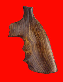 Smith & Wesson K & L Frame Square Butt Revolver Grip - Hogue, Oversize Finger Groove, Fancy Wood