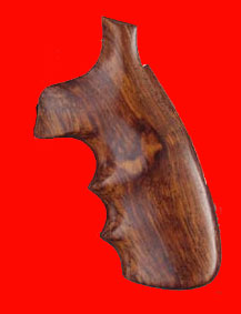 Smith & Wesson N Frame Round Butt Revolver Grip - Hogue, Oversize Finger Groove, Fancy Wood