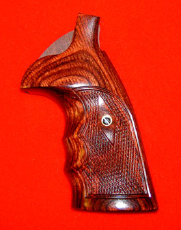 Smith & Wesson N Frame Square Butt Revolver Grip - Altamont, Oversize Finger Groove, Checkered Rosew