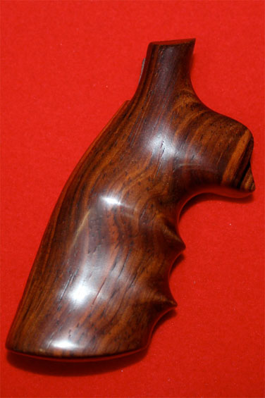 Taurus Medium/Large Frame Square Butt Revolver Grip - Hogue, Oversize Finger Groove, Fancy Wood