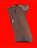 Quality Beretta Model 92 Compact Pistol Grip Pistol Grip - Hogue, Classic Panel, Checkered Fancy Wood