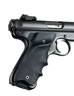 Quality Ruger Mark II / lll (.22) Pistol Grip - Hogue, Left Hand Thumbrest, Rubber