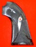 Quality Ruger Bisley Revolver Grip - Altamont, Classic Panel, Checkered Silver Black