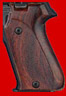 Quality SIG Sauer P220 European Model Pistol Grip - Hogue, Classic Panel, Checkered Fancy Wood