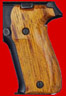 Quality SIG Sauer P226 Pistol Grip - Hogue, Classic Panel, Checkered Fancy Wood